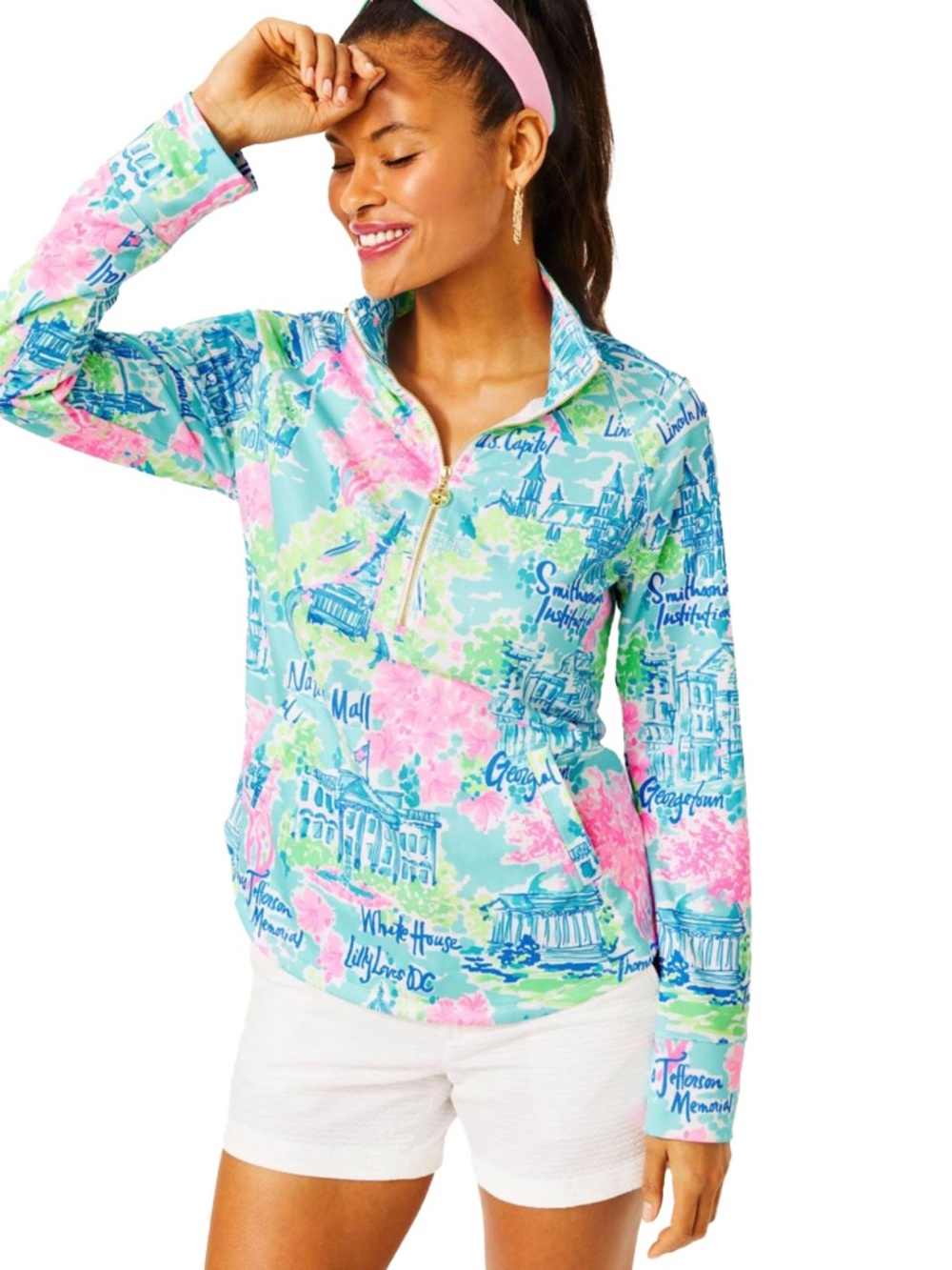 NWT Lilly Pulitzer Skipper Popover "Lilly Loves DC" in sz L